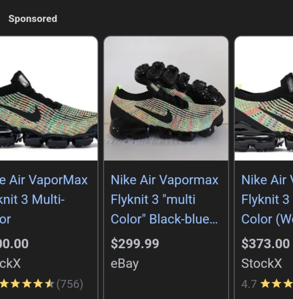 Nike Air Vapormax Flyknit 3 Multicolor Black Men’s Size 10.5